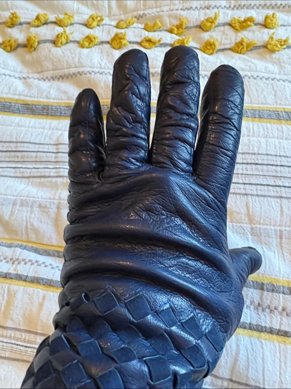 Vintage Leather cashmere gloves